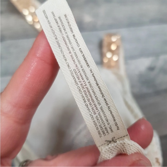 Free People Sparks Fly Corset Bodysuit Top Medium 12 14 Gold Sequin Party BNWT - Picture 10 of 12